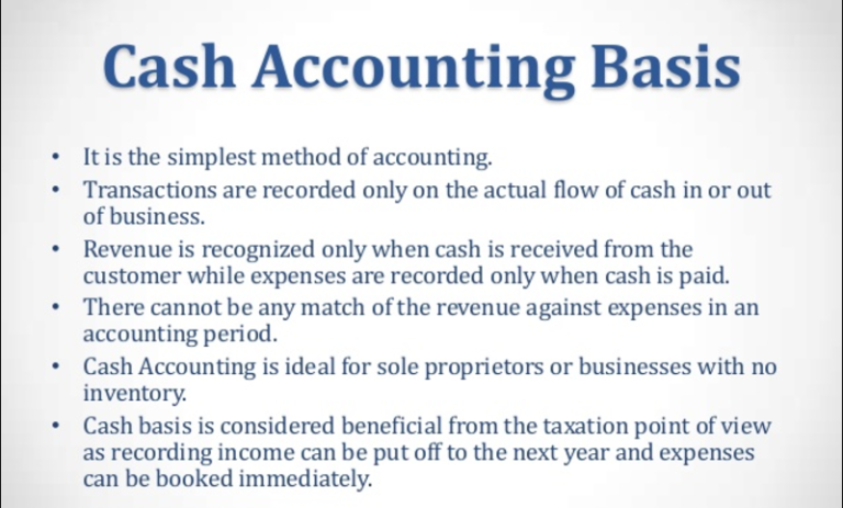 What Is The Cash Method Of Accounting